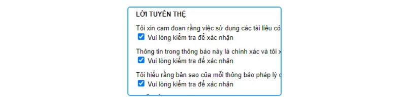 Tích chọn 3 ô này