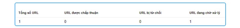 1 URL đang được chờ xử lý