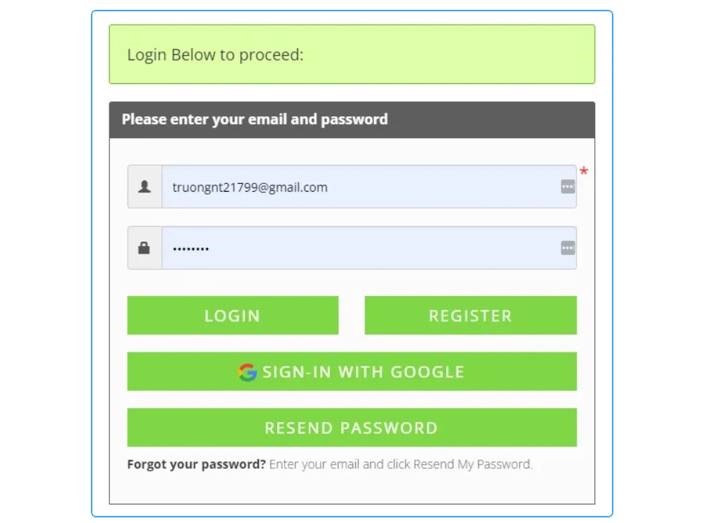 Đăng nhập vào DMCA