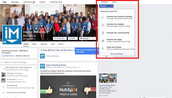 Sau đó truy cập vào Promote