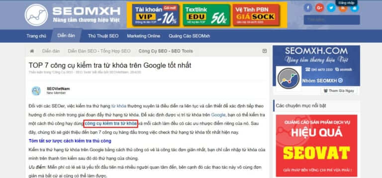 Đặt backlink forum là một trong những kỹ thuật SEO Offpage hiệu quả