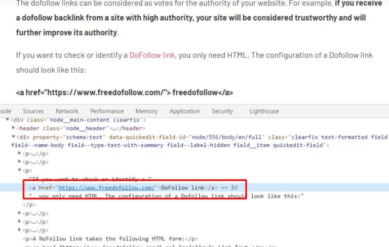 Ví dụ về backlink Dofollow