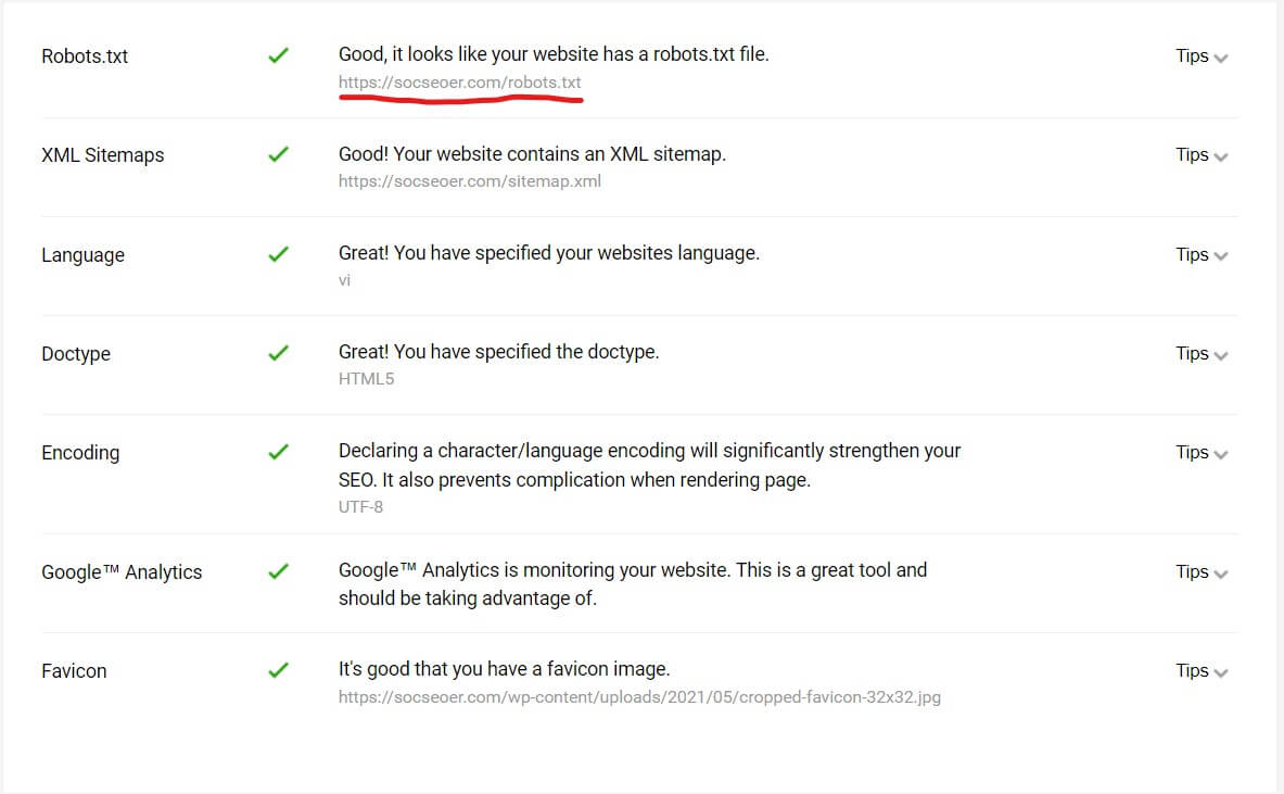 Sử dụng SEOquake để kiểm tra Robots.txt