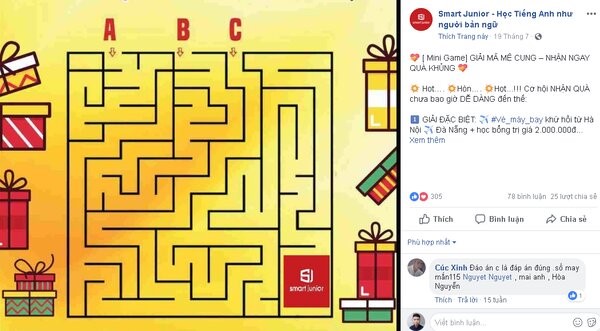 Tổ chức minigame thu hút người tham gia