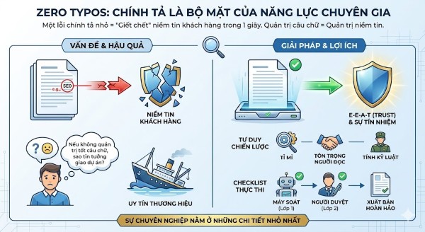 "Zero Typos": Chính tả là bộ mặt của năng lực chuyên gia