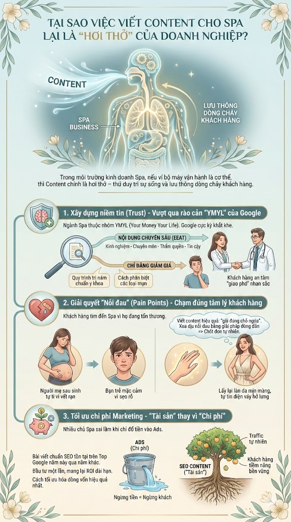 Tại sao việc viết content cho spa lại là "hơi thở" của doanh nghiệp?