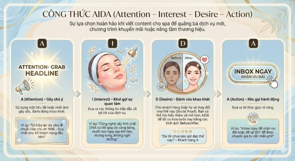 Viết content cho spa theo công thức AIDA