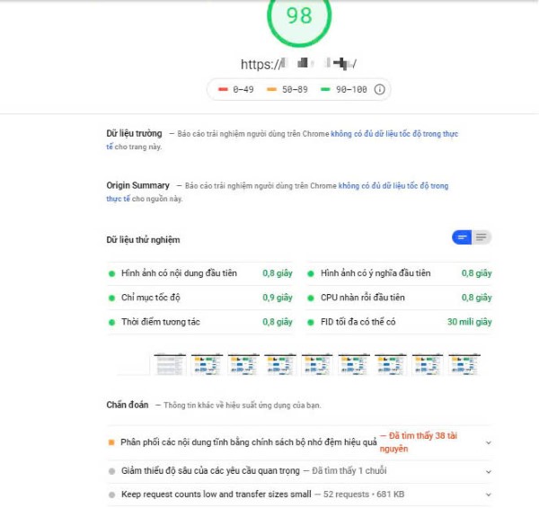 Các thành phần chính của Site Health Check