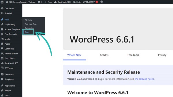 Cách thêm Tag trong WordPress