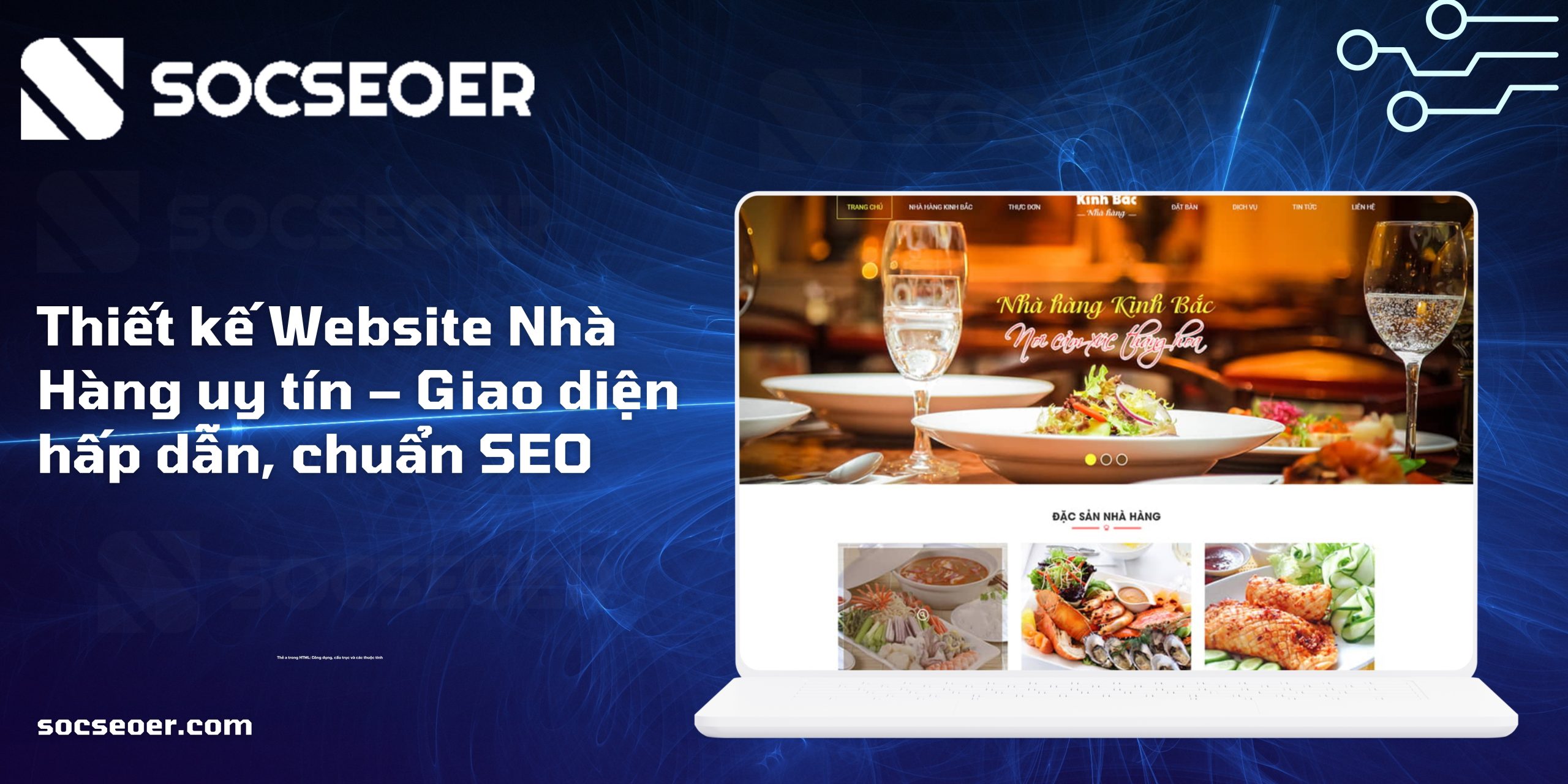 Website giới thiệu nhà hàng theo phong cách truyền thống