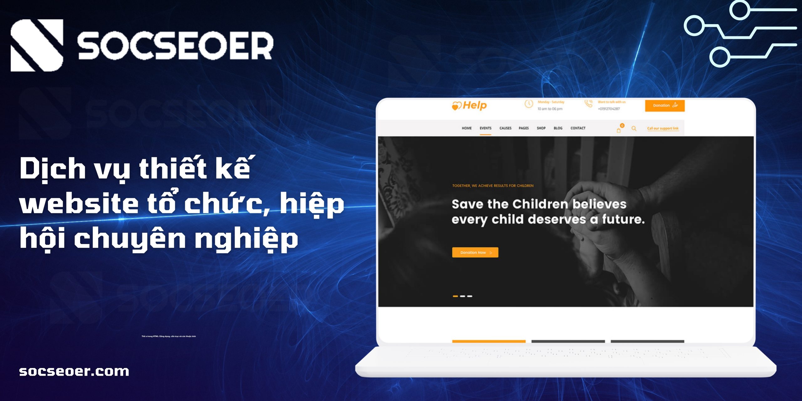 Dịch vụ thiết kế website tổ chức, hiệp hội chuyên nghiệp