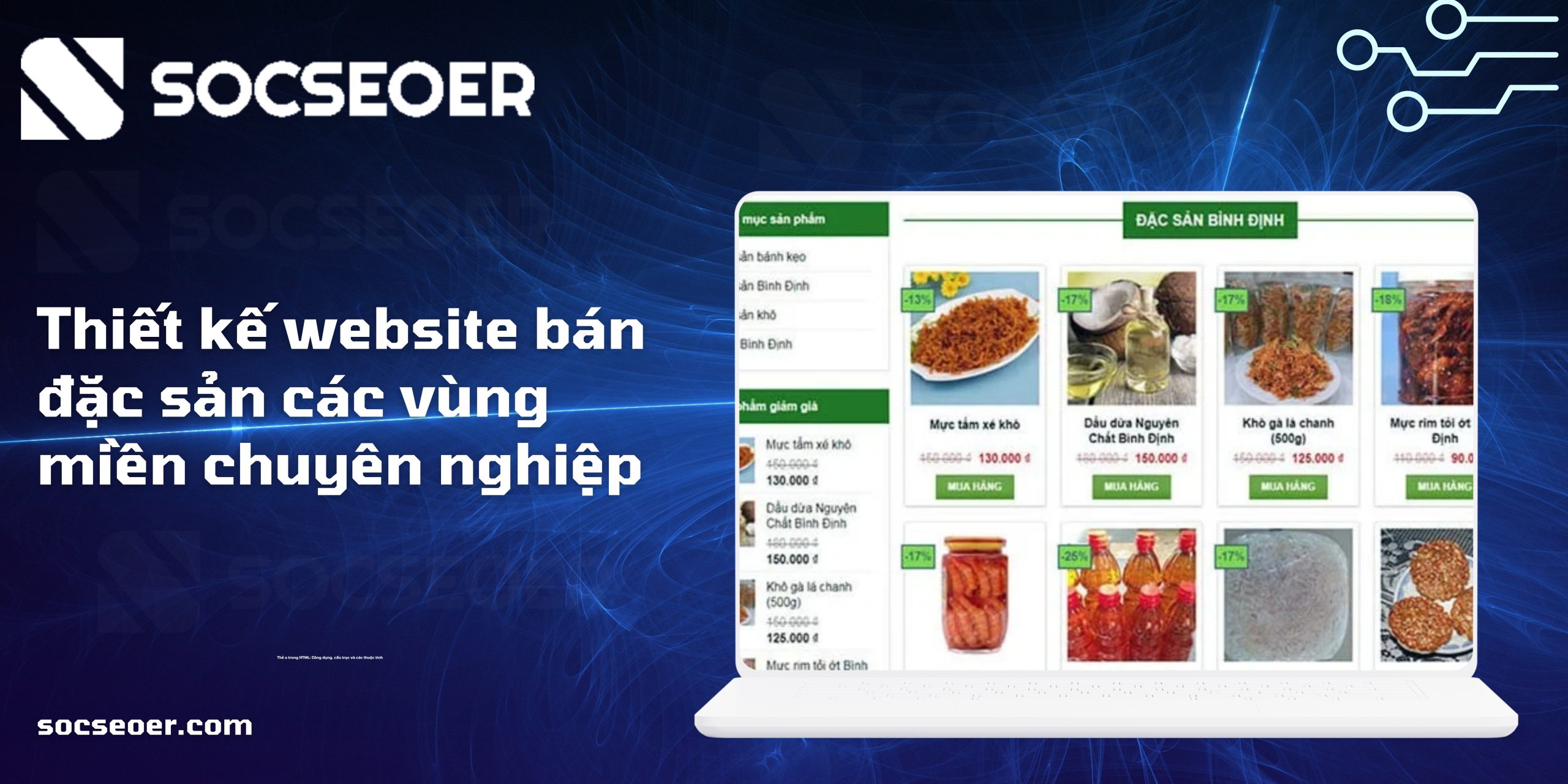 Thiết kế website bán đặc sản