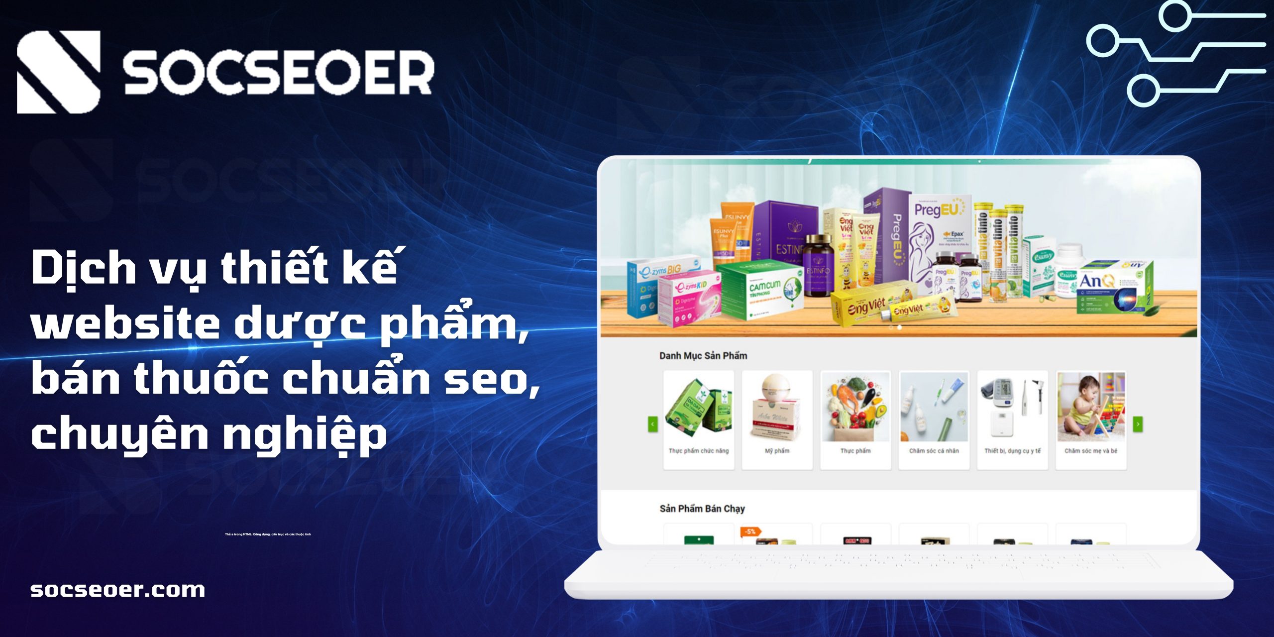 Dịch vụ thiết kế website dược phẩm, bán thuốc chuẩn seo, chuyên nghiệp