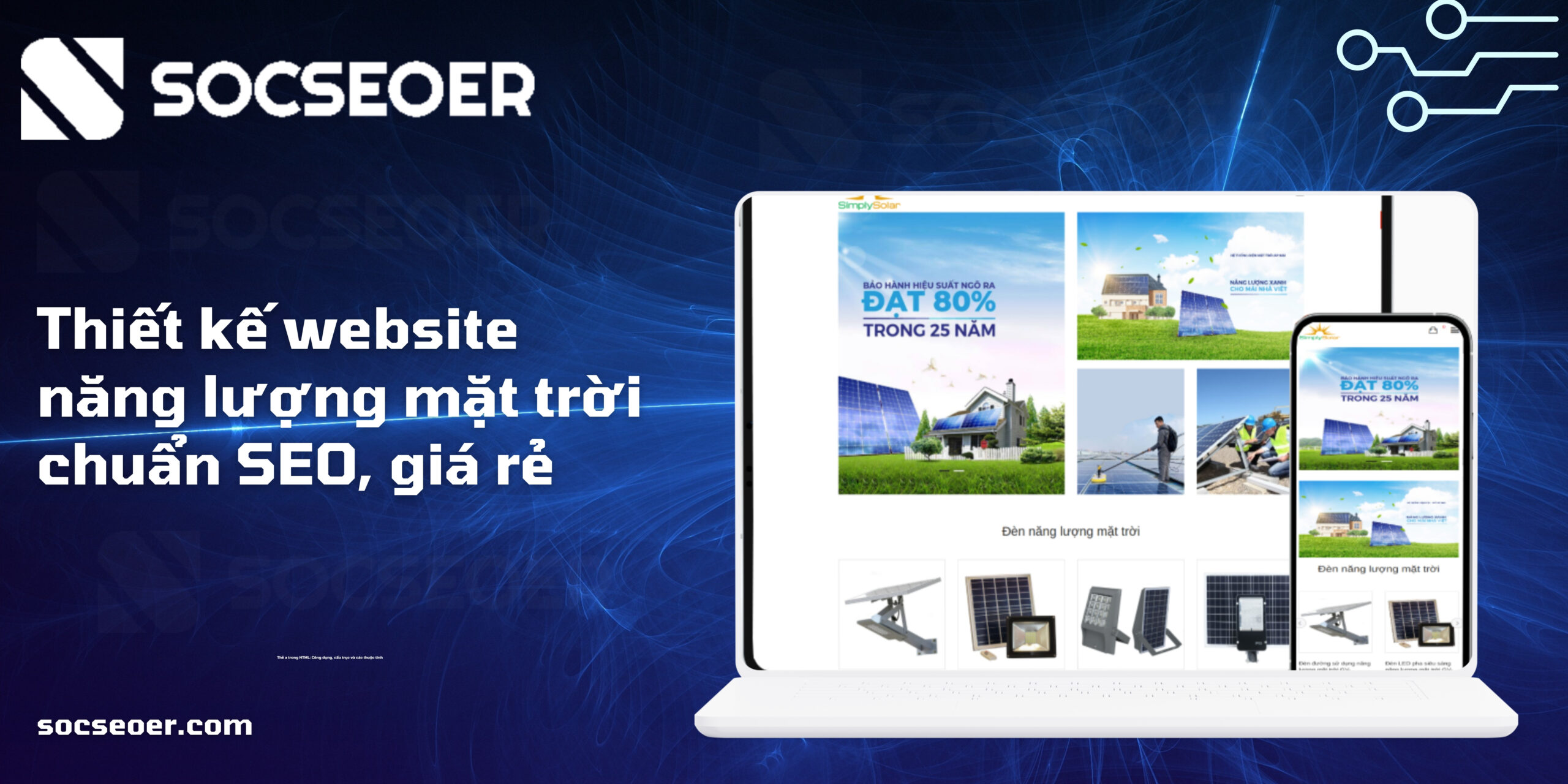 Thiết kế website năng lượng mặt trời chuẩn SEO, giá rẻ