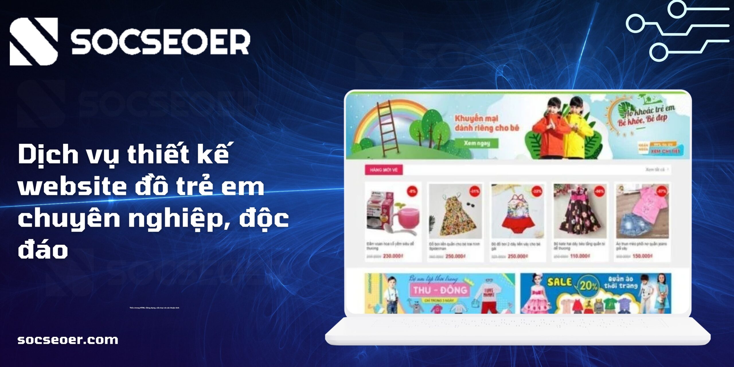 thiết kế website đồ trẻ em