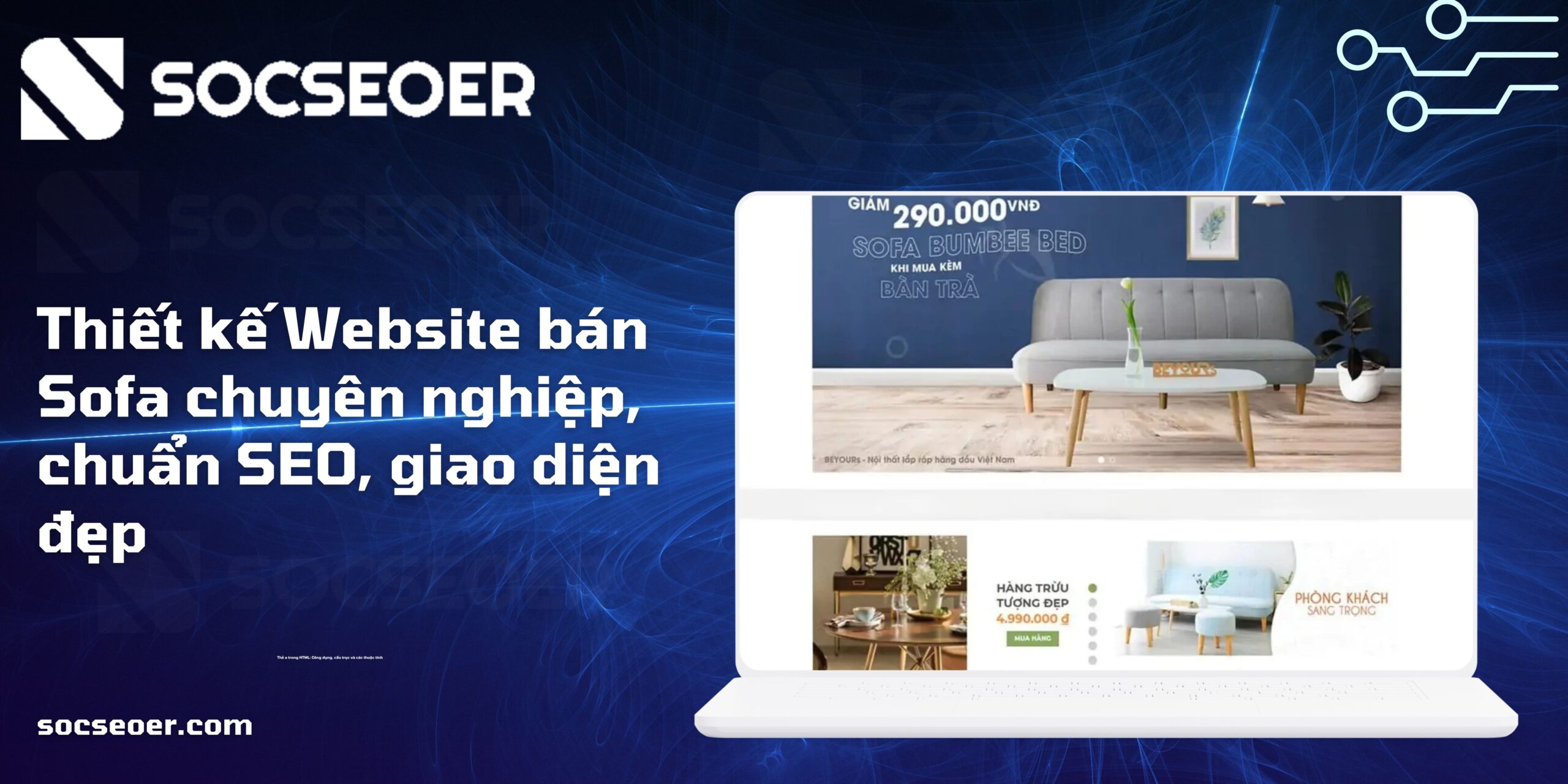 thiết kế website bán sofa