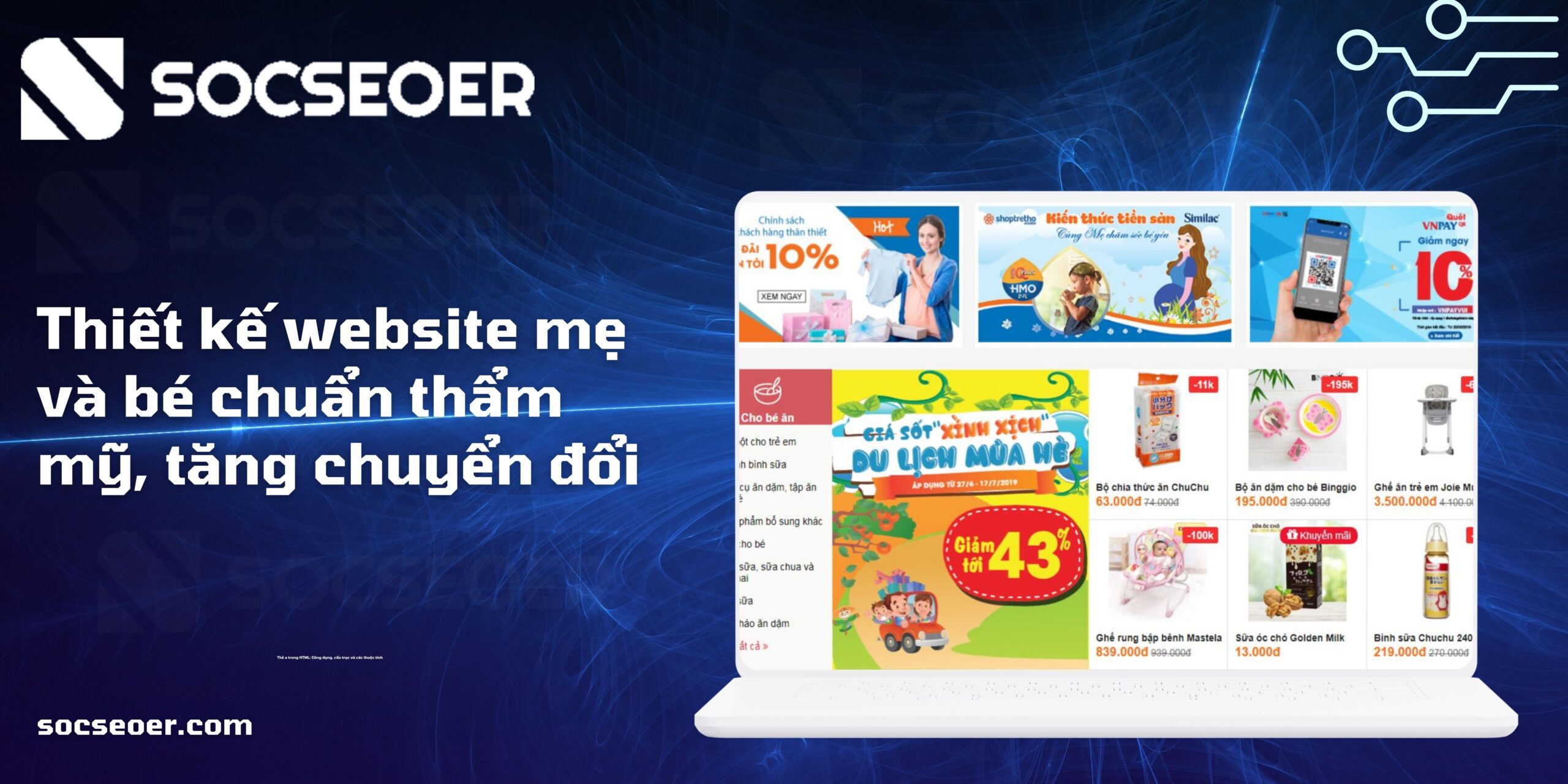 thiết kế website mẹ và bé