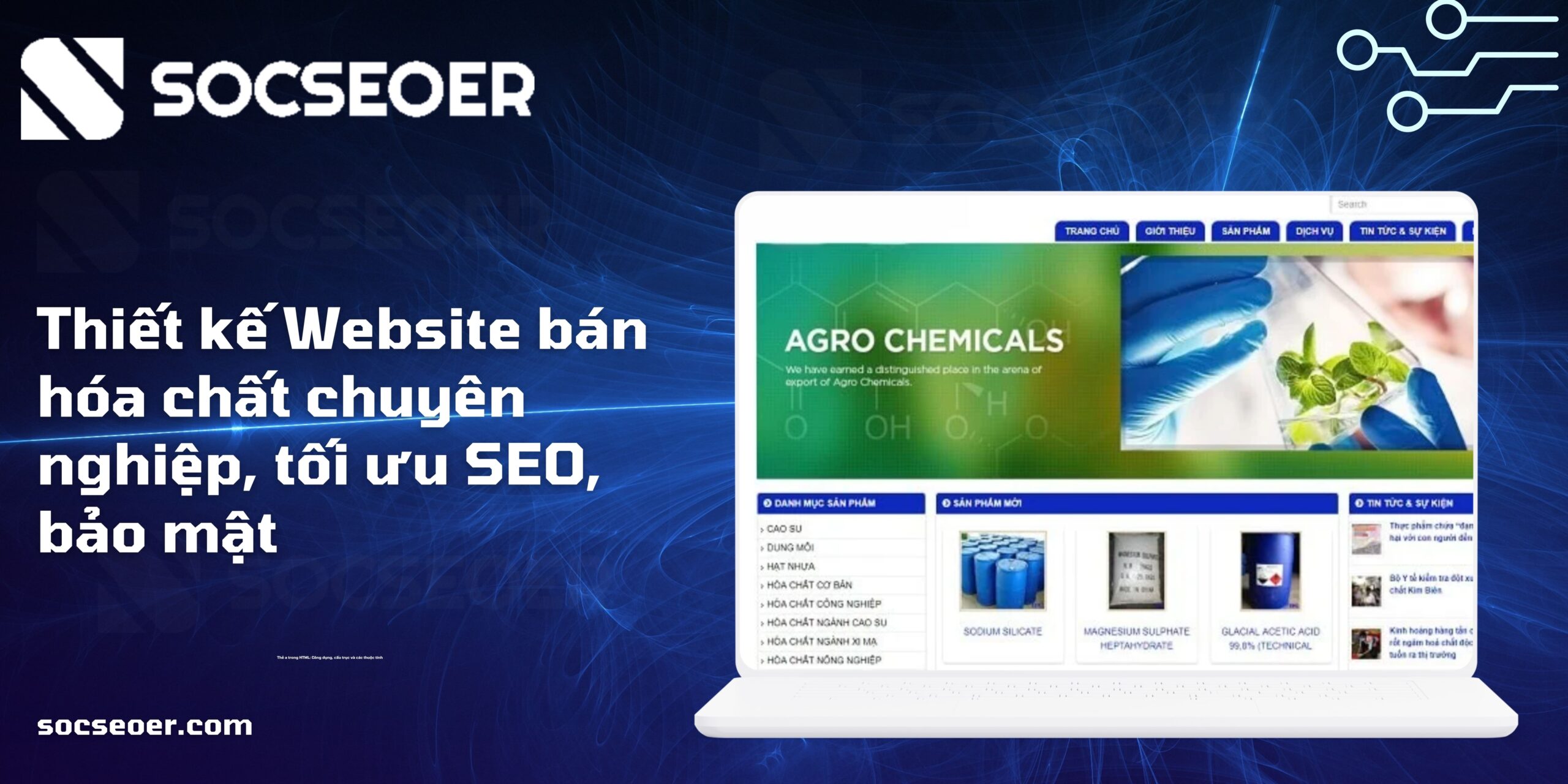 Thiết kế website bán hóa chất