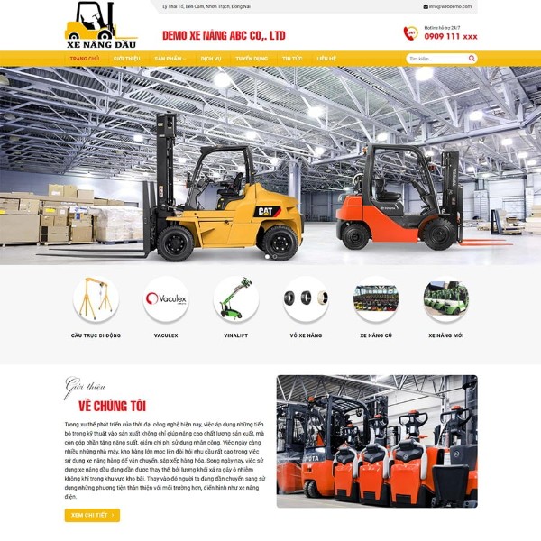 Tối ưu hóa cấu trúc website bán máy móc thiết bị