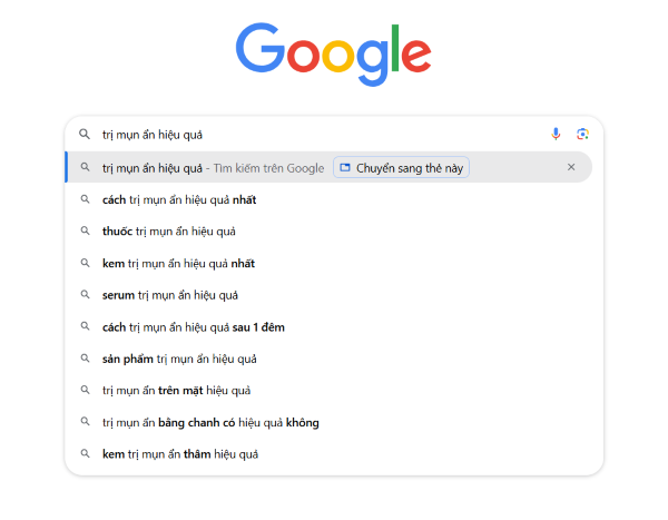 Cách khách hàng tìm kiếm mỹ phẩm trên Google
