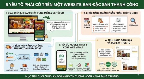 Yếu tố phải có trên một website bán đặc sản thành công Yếu tố phải có trên một website bán đặc sản thành công