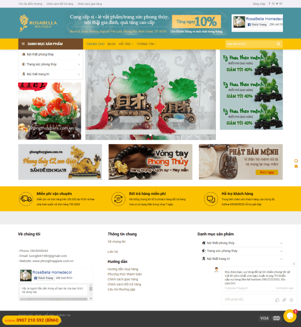 Trang chủ website phong thủy