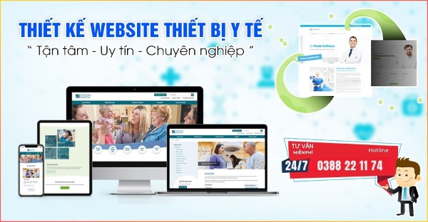 Thiết kế Website bán thiết bị y tế đẹp – Giao diện chuẩn Y Khoa, chuyên nghiệp