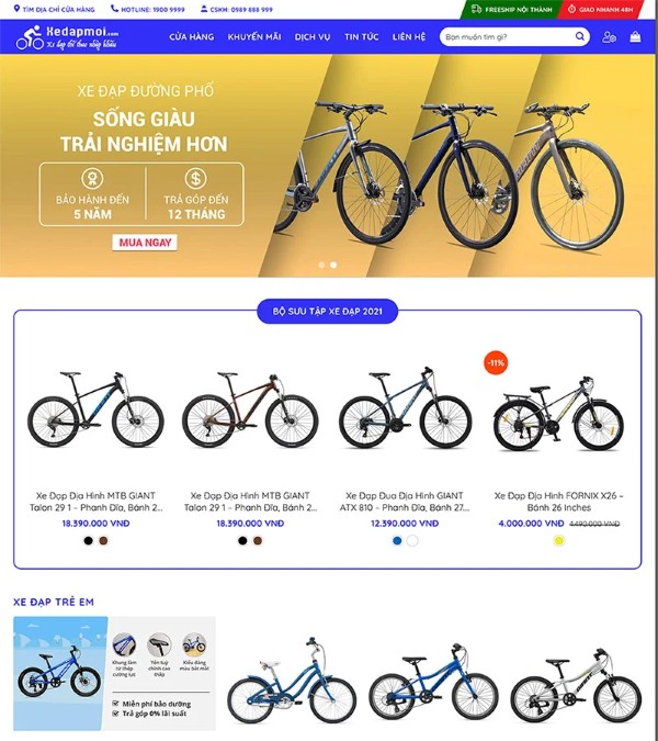 Tại sao cần thiết kế website bán xe đạp?