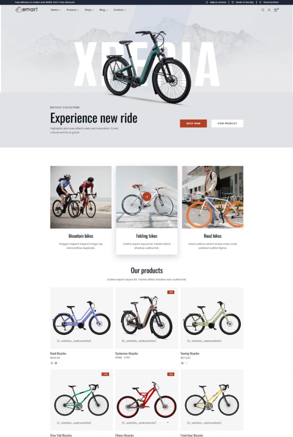 Tính năng cần có của website bán xe đạp