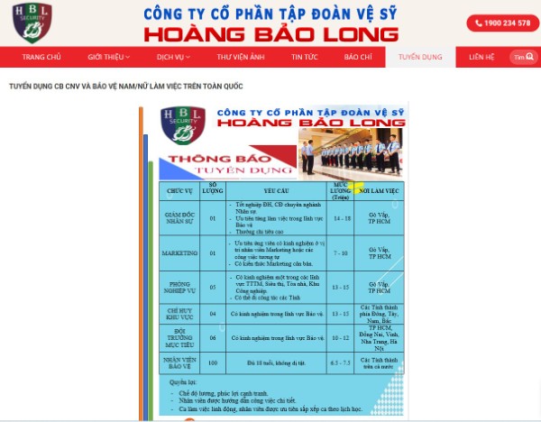 Chức năng tuyển dụng