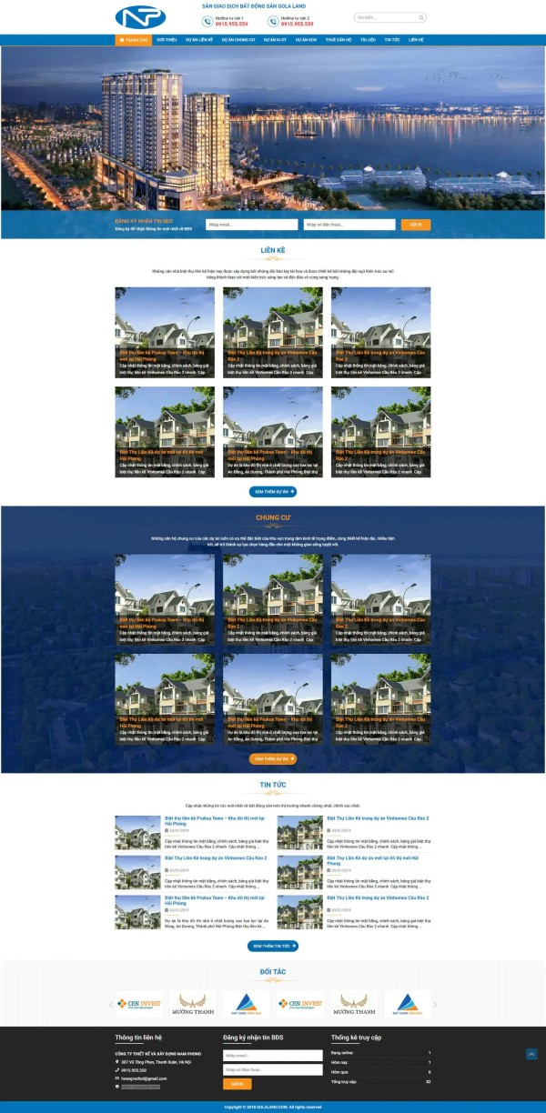 Website bất động sản dành riêng cho một dự án đầu tư