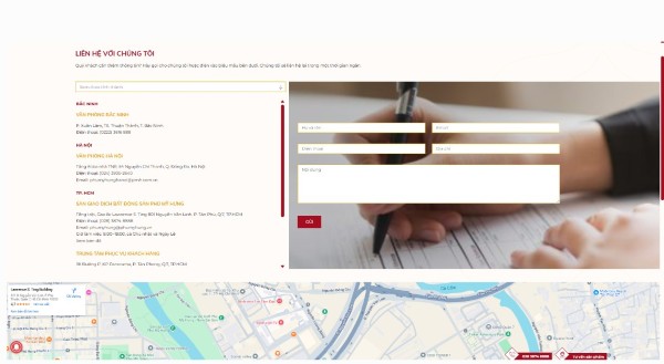 Tư vấn & liên hệ trên website Bất động sản