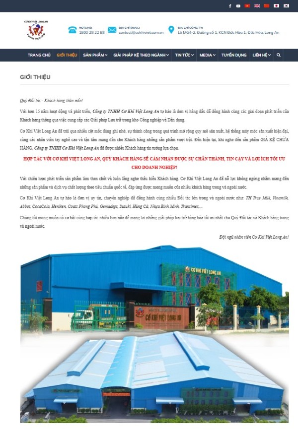 Module giới thiệu doanh nghiệp