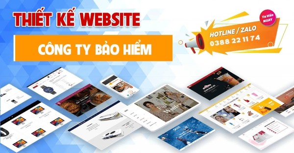 Thiết kế Website công ty bảo hiểm - Giao diện hiện đại, dễ quản lý, chuẩn seo