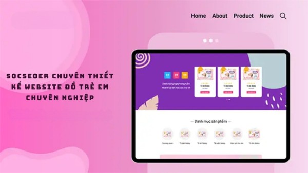 Socseoer chuyên thiết kế website đồ trẻ em chuyên nghiệp