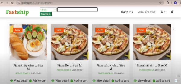 Website đặt món ăn và giao hàng trực tuyến