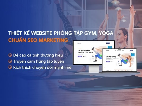 Thiết kế Website phòng tập Gym giao diện hiện đại, chuyên nghiệp