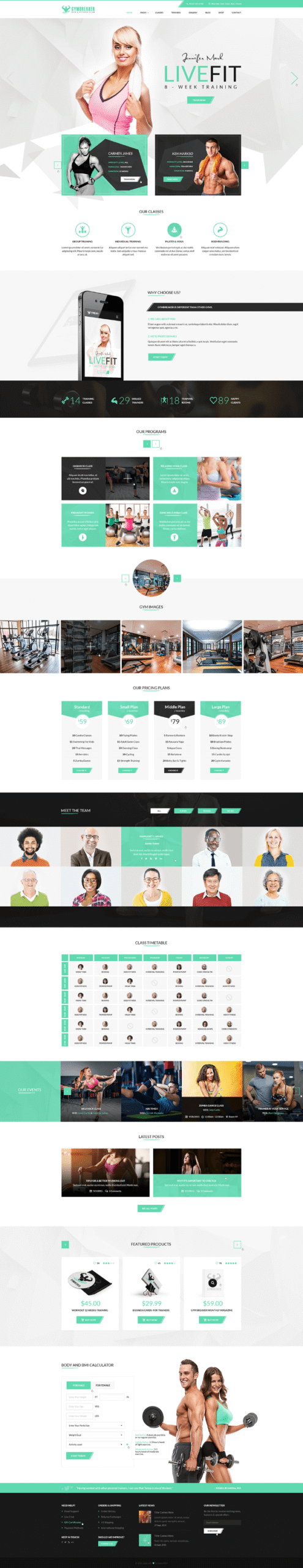 Thiết kế Website phòng tập Gym giao diện hiện đại, chuyên nghiệp