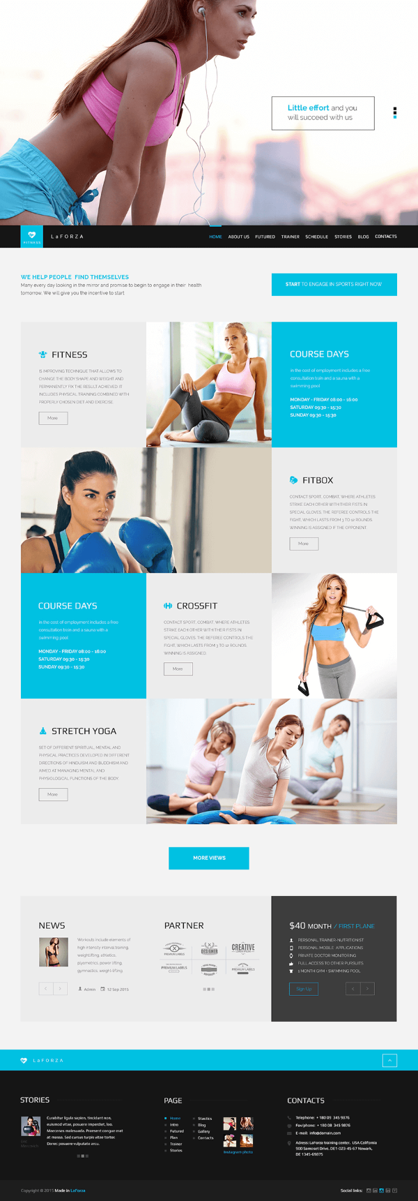Thiết kế Website phòng tập Gym giao diện hiện đại, chuyên nghiệp