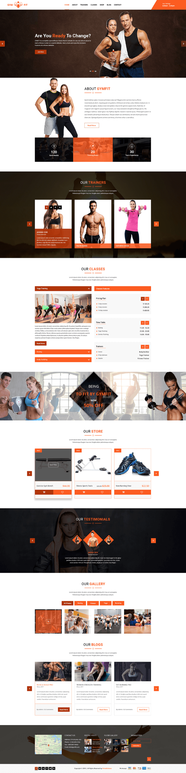 Thiết kế Website phòng tập Gym giao diện hiện đại, chuyên nghiệp