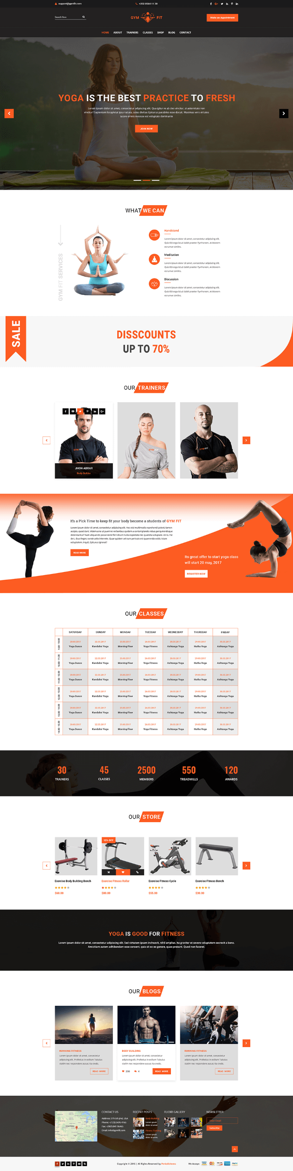 Thiết kế Website phòng tập Gym giao diện hiện đại, chuyên nghiệp