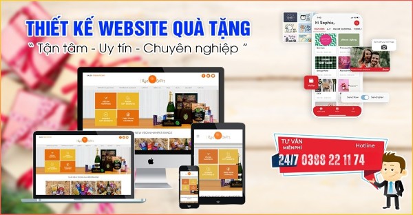 Thiết kế website quà tặng, lưu niệm độc đáo, đẹp mắt, chuyên nghiệp