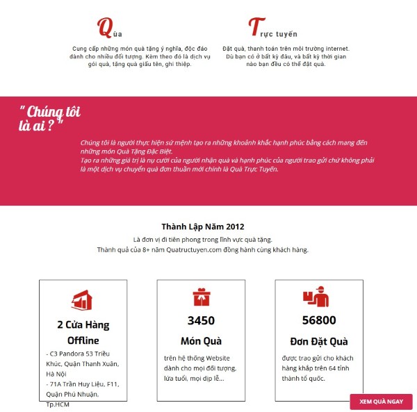 Trang giới thiệu & kể chuyện thương hiệu (About Us)
