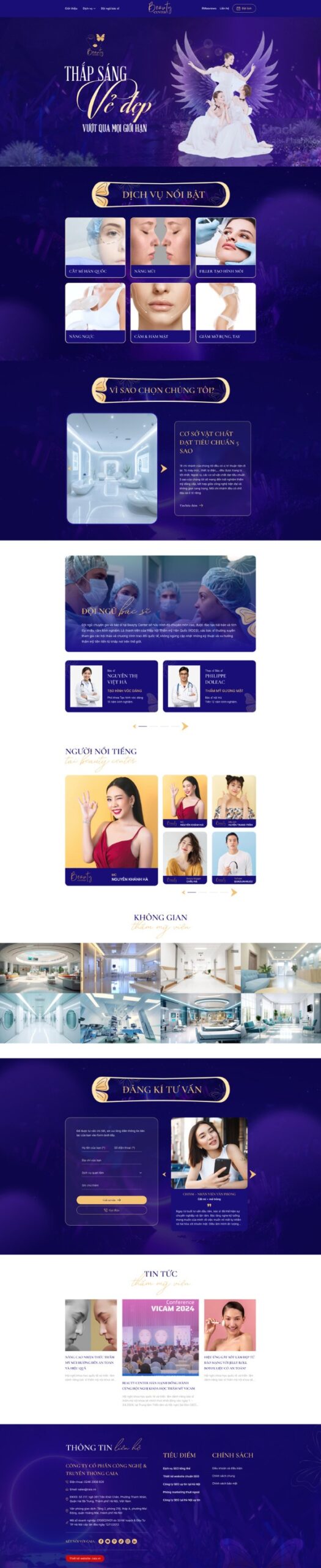 Thiết kế website thẩm mỹ viện, spa làm đẹp chuyên nghiệp