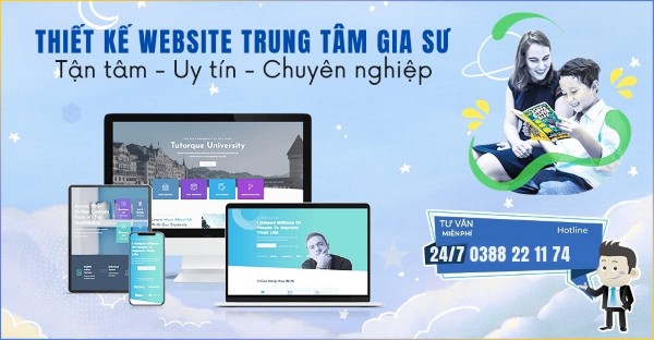 Dịch vụ thiết kế website trung tâm gia sư của Socseoer