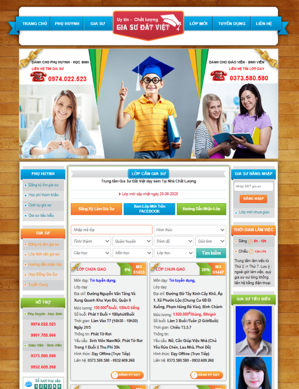 Trang chủ – Giao diện ấn tượng, định hình thương hiệu