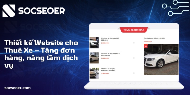 thiết kế website cho thuê xe