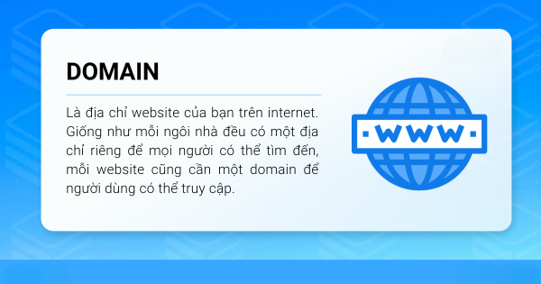 Domain là địa chỉ website trên Internet