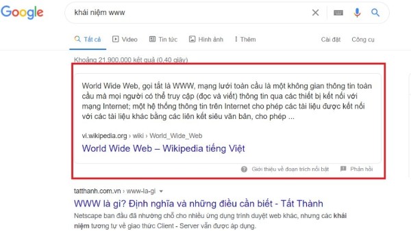 Dạng định nghĩa (Definition Snippet)