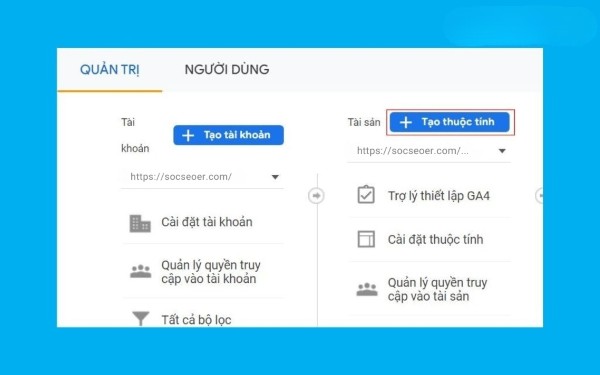 Click chọn tạo thuộc tính mới
